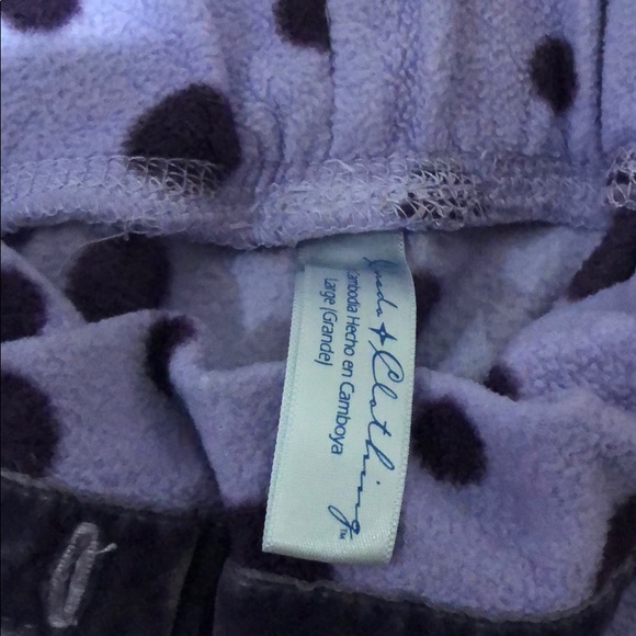 Purple pajama bottoms size large Colorado clothing - Picture 3 of 3